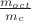 $\frac{m_{oct}}{m_c}$