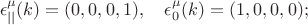 $$
\epsilon_{||}^{\mu}(k) = (0,0,0,1), \quad \epsilon_{0}^{\mu}(k) = (1,0,0,0);
$$