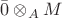 $\bar 0\otimes_{A}M$