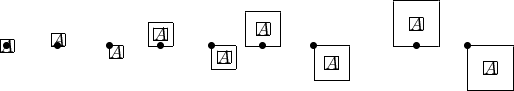 $$\begin{xy} /r1cm/:,
(0,0)*{\bullet}*{A}*\frm{-},
(1,0)*{\bullet}*!D{A}*\frm{-},
(2,0)*{\bullet}*!UL{A}*\frm{-},
(3,0)*{\bullet}*+!D{A}*\frm{-}!C*-\frm{-},
(4,0)*{\bullet}*+!UL{A}*\frm{-}!C*-\frm{-},
(5,0)*{\bullet}*++!D{A}*\frm{-}!C*--\frm{-},
(6,0)*{\bullet}*++!UL{A}*\frm{-}!C*--\frm{-},
(8,0)*{\bullet}*+++!D{A}*\frm{-}!C*---\frm{-},
(9,0)*{\bullet}*+++!UL{A}*\frm{-}!C*---\frm{-},
\end{xy}$$