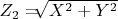 $Z_2=$\sqrt[]{X^2+Y^2}$ $