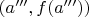 $(a''', f(a'''))$