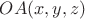 $OA(x,y,z)$
