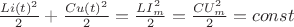 $\frac{L i(t)^2}2+\frac{C u(t)^2}2=\frac{L I_m^2}2=\frac{CU_m^2} 2=const$