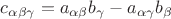 $\[c_{\alpha \beta \gamma }  = a_{\alpha \beta } b_\gamma   - a_{\alpha \gamma } b_\beta\]$