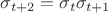 $\sigma_{t+2} = \sigma_t \sigma_{t+1}$