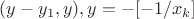 $(y-y_1,y),y=-[-1/x_k]$