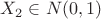 $X_2\in N(0,1)$
