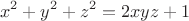 $$x^2+y^2+z^2=2xyz+1$$