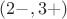 $(2-,3+)$