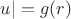$u|=g(r)$
