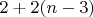 $2+2(n-3)$