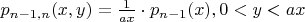 $p_{n-1,n}(x,y)= \frac{1}{ax} \cdot p_{n-1}(x), 0<y<ax$