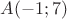 $A(-1;7)$