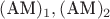 $(\text{АМ})_1, (\text{АМ})_2$