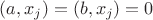 $(a,x_j)=(b,x_j)=0$
