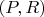$\qquad (P,R)$