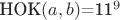 $\text{НОК}(a,b)$=11^9