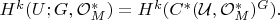 $H^k(U;G,\mathcal{O}_M^*)=H^k(C^*(\mathcal{U},\mathcal{O}_M^*)^G).$