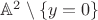 $\mathbb{A}^2\setminus\{y=0\}$