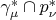 $\gamma^{*}_{\mu} \cap p^{*}_{\nu}$