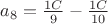 $a_{8} = \frac {1C}{9} - \frac {1C}{10}$