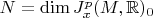 $N=\dim J^p_x(M,\mathbb{R})_0$