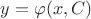 $y=\varphi(x,C)$