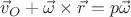 $\vec v_O+\vec\omega\times \vec r=p \vec\omega$