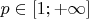 $p\in[1;+\infty]$