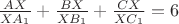 $\frac {AX} {XA_1} + \frac {BX} {XB_1} + \frac {CX} {XC_1} = 6$