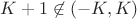 $K+1 \not \in (-K, K)$