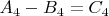 $A_4-B_4=C_4$