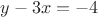 $y-3x=-4$