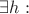 $\exists h: $