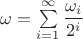 $\omega=\sum\limits_{i=1}^{\infty}\dfrac{\omega_i}{2^i}$