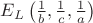 $E_L \left( {\frac{1}{b},\frac{1}{c},\frac{1}{a}} \right)$