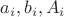 $ a_{i}, b_{i}, A_{i} $