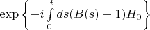 $\exp\left\lbrace-i \int\limits_{0}^{t}ds (B(s)-1)H_0\right\rbrace$