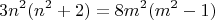 $$3n^2(n^2+2) = 8m^2(m^2-1)$$