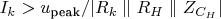 $I_k > u_\text{peak} / |R_k \parallel R_H \parallel Z_{C_H}|$