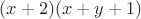 $(x+2)(x+y+1)$