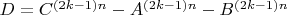 $D=C^{(2k-1)n}-A^{(2k-1)n}-B^{(2k-1)n}$
