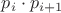 $p_i \cdot p_{i+1}$