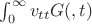 $\int\limit_0^{\infty}v_{tt}G(\tay,t)$