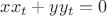 $x x_t+y y_t=0$