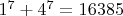 $1^7 + 4^7=16385$