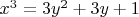 $x^3=3y^2+3y+1$