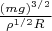$ \frac{(mg)^{3/2}   }{\rho^{1/2} R}$