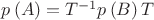 $
p\left( A \right) = T^{ - 1} p\left( B \right)T
$